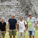 Guided Yucatan tour visiting the vibrant streets of a historic Mexican town